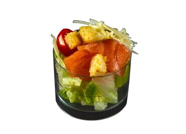 Салат Цезарь с лососем