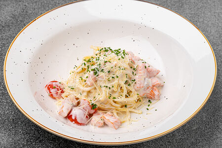 Сливочная паста с лососем