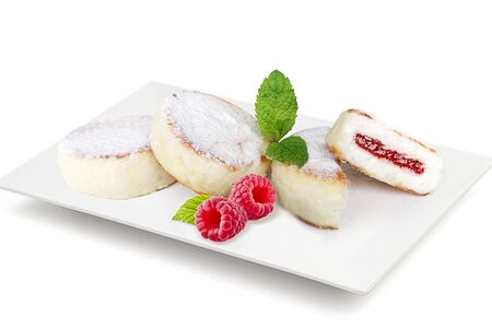 Сырники с малиной