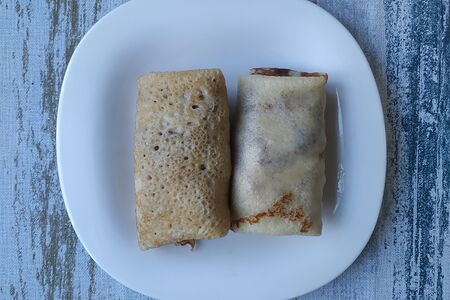 Блины с ветчиной и сыром