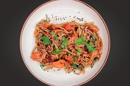 Вок с сёмгой