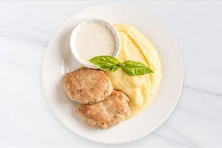 Куриные котлеты с пюре