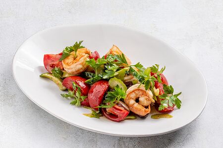 Тушеные креветки в бальзамическом соусе