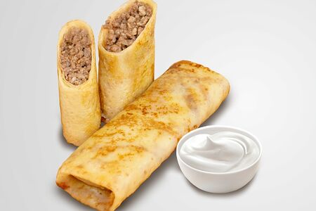 Блинчики с мясом