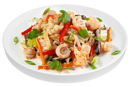 Лапша с морепродуктами