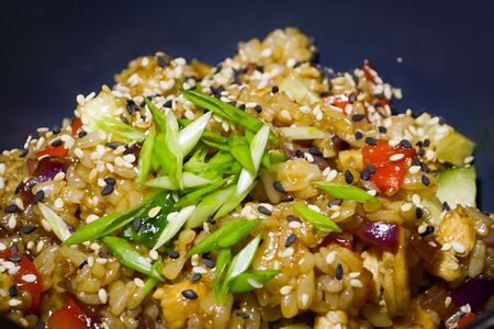 Рис с курицей терияки