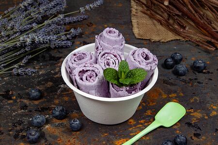 Кокосовое мороженое Лаванда-Черника