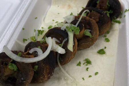 Грибы на мангале