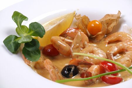 Тигровые креветки в соусе самбука