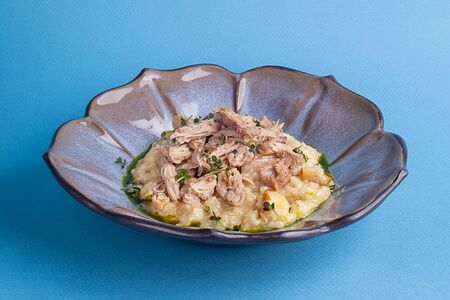 Ризотто с рваной уткой