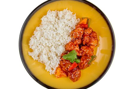 Рис с курочкой и ананасом