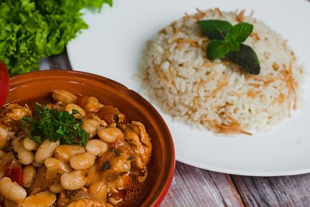 Бамия и рис