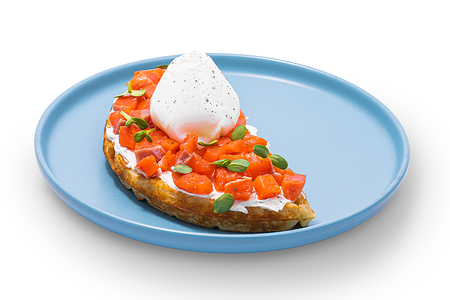 Венская вафля с лососем