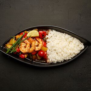 Креветки в кисло-сладком соусе