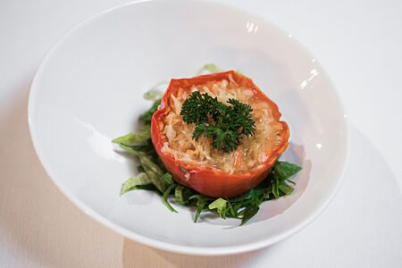 Перец фаршированный квашеной капустой