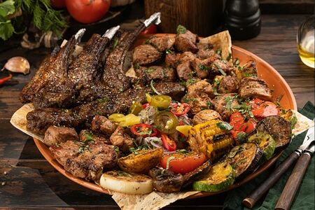 Блюда на гриле ассорти