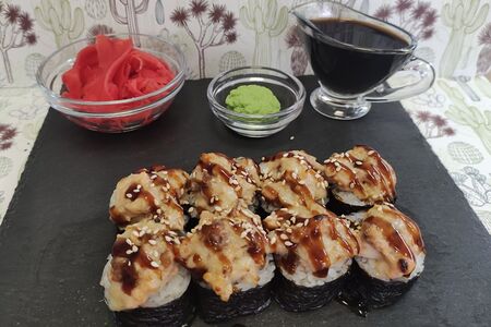 Запеченный Лосось с угрем