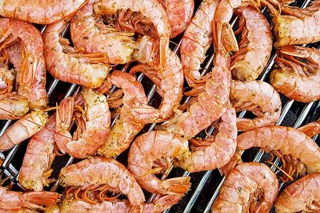 Лангустины на мангале