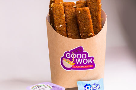 Гренки с чесночным соусом