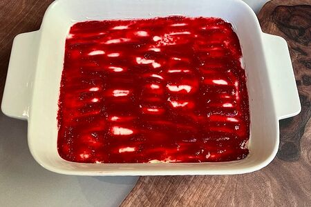 Чизкейк с малиной