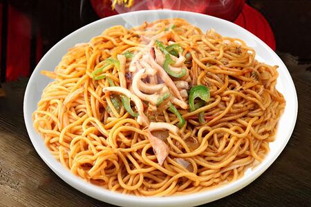 Лапша с кальмаром №002