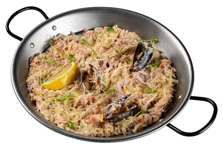 Паста орзо с морепродуктами