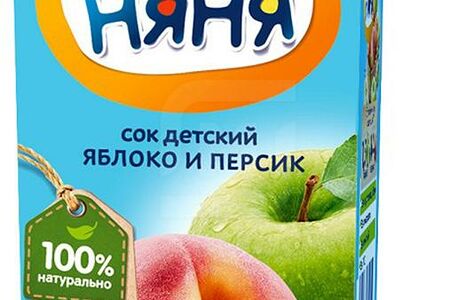 Фрутоняня Сок Яблоко/Персик без сахара