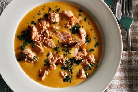 Суп-пюре тыквенный с курицей
