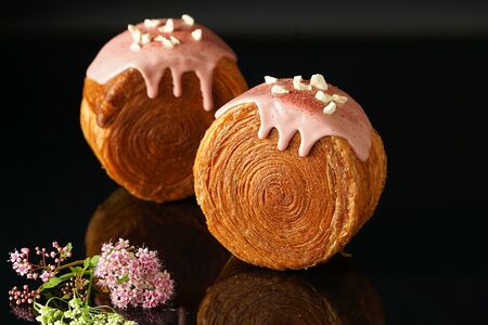 Слоёная шайба Фисташка-малина