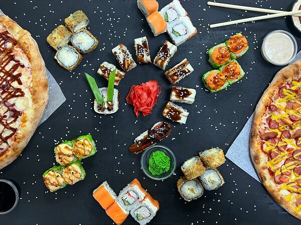 Дабл роллы пицца