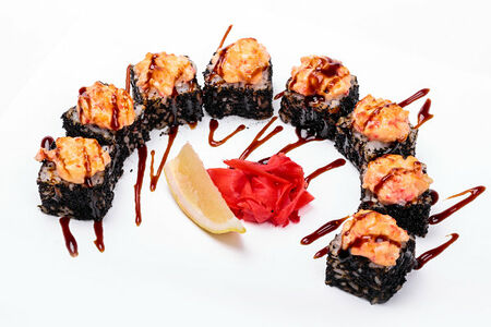 Запеченный с гребешком