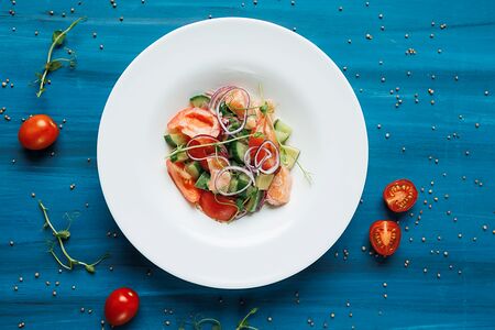 Салат Севиче с лососем