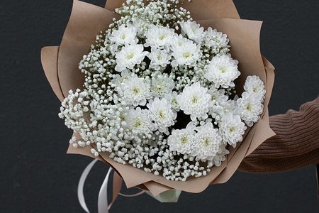 Букет цветов Крафтовое облако