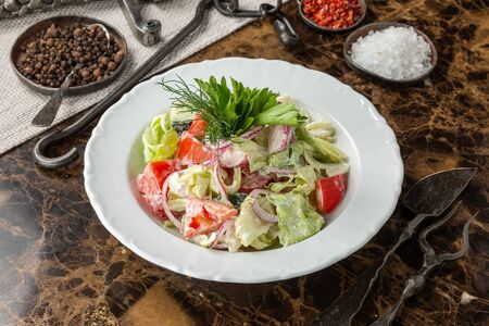 Овощной микс со сметаной