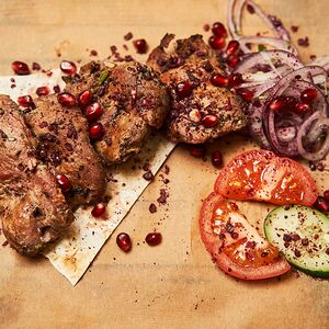 Шашлык из телятины на углях