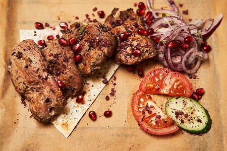 Шашлык из телятины на углях