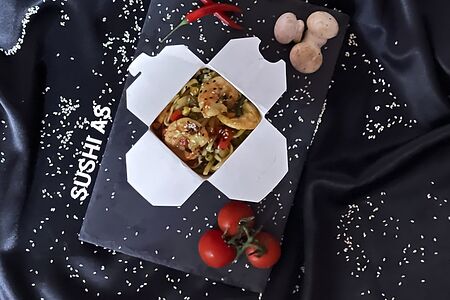 Тяхан с креветками