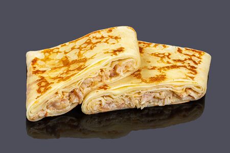 Блины курица с грибами