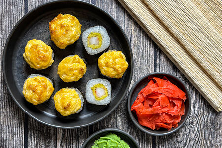 Запечённый с креветкой