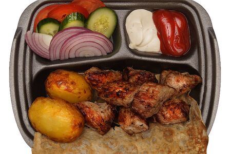 Шашлык из cвинoго окорока