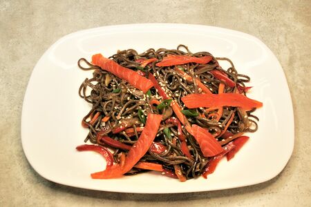 Соба с лососем