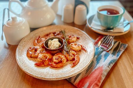 Креветки тигровые на гриле