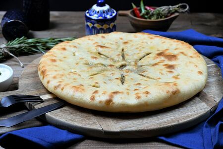 Осетинский пирог Фыдджын с бараниной