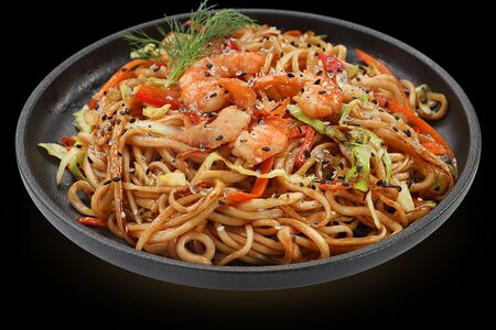 Вок Том ям с креветками