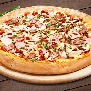 Пицца Мясной пир 30 см на тонком тесте