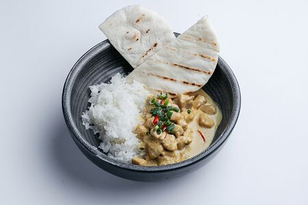 Курица карри с рисом