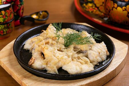 Поджарка из рыбы с луком