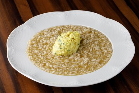 Ризотто с чилийским сибасом