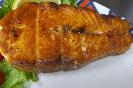 Семга на мангале