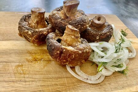 Грибы на углях